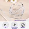 image:imageNeoflam 2 Set FIKA One Borosilicate Glass Food Container with Lid Microwave Oven Dishwasher Freezer Safe Stylish Home Deco Modern Kitchen Storages Refrigerator Canisters 44oz 1300ml 137qt54 oz