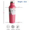 image:imageNeoflam Airtight 17oz Stainless Steel Tumbler  Slim Sport Travel Mug Cupholder Friendly Reusable Bottle for Hot Coffee Cold Water Iced Tea amp Outdoor Activities Dishwasher Safe 500ml Hot PinkHot Pink