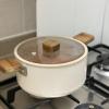 image:imageNeoflam Bien Kitchen 27QT Nonstick Stock Pot with Glass Lid  Ceramic Coated Casserole Dutch Oven for Healthy Cooking Induction Compatible Soup amp Stew Pot Made in Korea 8  20cm