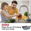 image:imageNeoflam Eela 11 Non Stick Grill Pan Griddle Square Stovetop Grill with Sear Ridges PFOA Free Ecolon Ceramic Coating for Skillet broil Fish Vegetables and Meat Scratch Resistant GreenDeep Blue