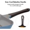 image:imageNeoflam Eela 11 Non Stick Grill Pan Griddle Square Stovetop Grill with Sear Ridges PFOA Free Ecolon Ceramic Coating for Skillet broil Fish Vegetables and Meat Scratch Resistant GreenDeep Blue