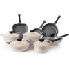 image:imageNeoflam Eela 11 Non Stick Grill Pan Griddle Square Stovetop Grill with Sear Ridges PFOA Free Ecolon Ceramic Coating for Skillet broil Fish Vegetables and Meat Scratch Resistant GreenIvory