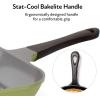 image:imageNeoflam Eela 11 Non Stick Grill Pan Griddle Square Stovetop Grill with Sear Ridges PFOA Free Ecolon Ceramic Coating for Skillet broil Fish Vegetables and Meat Scratch Resistant GreenOlive Green