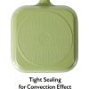 image:imageNeoflam Eela 11 Non Stick Grill Pan Griddle Square Stovetop Grill with Sear Ridges PFOA Free Ecolon Ceramic Coating for Skillet broil Fish Vegetables and Meat Scratch Resistant GreenOlive Green