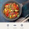 image:imageNeoflam Eela 12 Non Stick Chefs Wok with Glass Lid Stir Fry Pan and POFAFree Ceramic Coating for Cooking Saute Vegetables Meat Fish 12 inch Deep Blue Handle assemble requiredDeep Blue
