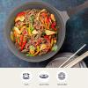 image:imageNeoflam Eela 12 Non Stick Chefs Wok with Glass Lid Stir Fry Pan and POFAFree Ceramic Coating for Cooking Saute Vegetables Meat Fish 12 inch Deep Blue Handle assemble requiredIvory