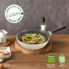 image:imageNeoflam Eela 12 Non Stick Chefs Wok with Glass Lid Stir Fry Pan and POFAFree Ceramic Coating for Cooking Saute Vegetables Meat Fish 12 inch Deep Blue Handle assemble requiredIvory