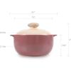 image:imageNeoflam Kiesel 2qt NonStick Ceramic Casserole Pot Dutch Oven Clay Pot Stockpot For Stew Soup Steam Scratch Resistant Oven Safe Heat Resistant PlumLilac