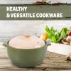 image:imageNeoflam Kiesel 2qt NonStick Ceramic Casserole Pot Dutch Oven Clay Pot Stockpot For Stew Soup Steam Scratch Resistant Oven Safe Heat Resistant PlumLime