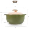 image:imageNeoflam Kiesel 2qt NonStick Ceramic Casserole Pot Dutch Oven Clay Pot Stockpot For Stew Soup Steam Scratch Resistant Oven Safe Heat Resistant PlumLime