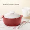 image:imageNeoflam Kiesel 2qt NonStick Ceramic Casserole Pot Dutch Oven Clay Pot Stockpot For Stew Soup Steam Scratch Resistant Oven Safe Heat Resistant PlumPlum