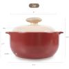 image:imageNeoflam Kiesel 2qt NonStick Ceramic Casserole Pot Dutch Oven Clay Pot Stockpot For Stew Soup Steam Scratch Resistant Oven Safe Heat Resistant PlumPlum