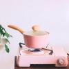 image:imageNeoflam Retro 15QT Saucepan with Lid  7 18cm HeavyDuty Nonstick Ceramic Coated Sauce Pot with Bakelite Handle Pink Color Dishwasher Safe Elegant Kitchen Cookware Made in Korea