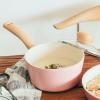 image:imageNeoflam Retro 15QT Saucepan with Lid  7 18cm HeavyDuty Nonstick Ceramic Coated Sauce Pot with Bakelite Handle Pink Color Dishwasher Safe Elegant Kitchen Cookware Made in Korea
