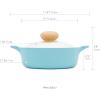 image:imageNeoflam Retro 20QT Low Stock Pot with Lid  87 22cm Nonstick Ceramic Coated Casserole Pot for Soup Pasta Stew Dishwasher Safe Elegant Pink Cookware for Everyday Use Made in KoreaMint Blue
