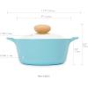 image:imageNeoflam Retro 3QT Stockpot with Lid  87 22cm Nonstick Ceramic Coated Casserole Saute Pot Dutch Oven with Silicone Handle Holder Dishwasher Safe Elegant Kitchen Cookware Made in KoreaMint Blue