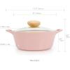 image:imageNeoflam Retro 3QT Stockpot with Lid  87 22cm Nonstick Ceramic Coated Casserole Saute Pot Dutch Oven with Silicone Handle Holder Dishwasher Safe Elegant Kitchen Cookware Made in KoreaPink
