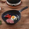 image:imageVulcan Kitchen Nonstick 8Inch All Black Profeesional Frying Wok Pan Induction Compatible Cookware Healthy Cooking Ceramic TCoating Skillet Flat Bottom Mini Stir Fry Pan Made in Korea 20cm8 Pan