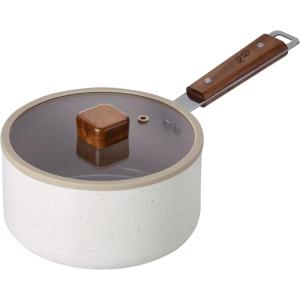 image:imageBien Kitchen Nonstick 2QT Saucepan with Glass Lid PFOAFree Healthy Cooking Ceramic Coating Saucepot Induction Compatible Cookware Wooden Handle Made in Korea 7 Inch