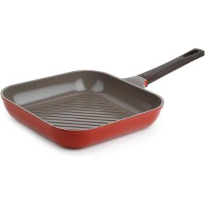 image:imageNeoflam 11 Ceramic Nonstick Square Grill Pan Avocado GreenChili Pepper Red