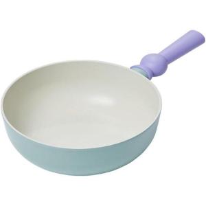 image:imageNeoflam Better Finger Macaroon Color Cast Aluminum Wokpan 9 inch Mint Green Induction IH