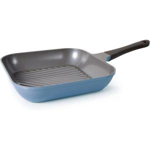 image:imageNeoflam Eela 11 Non Stick Grill Pan Griddle Square Stovetop Grill with Sear Ridges PFOA Free Ecolon Ceramic Coating for Skillet broil Fish Vegetables and Meat Scratch Resistant GreenDeep Blue