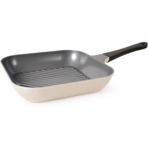 image:imageNeoflam Eela 11 Non Stick Grill Pan Griddle Square Stovetop Grill with Sear Ridges PFOA Free Ecolon Ceramic Coating for Skillet broil Fish Vegetables and Meat Scratch Resistant GreenIvory