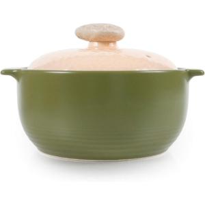 image:imageNeoflam Kiesel 2qt NonStick Ceramic Casserole Pot Dutch Oven Clay Pot Stockpot For Stew Soup Steam Scratch Resistant Oven Safe Heat Resistant PlumLime