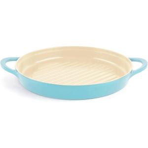 image:imageNeoflam Retro 10 Nonstick BBQ Round Grill Pan with Handle Lightweight Camping Griddle Frying Skillet Dishwasher amp Oven Safe Made in Korea