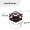 image:imageNeoflam Smart Seal 6pc Patent Airtight Kitchen Pantry CanisterOrganizer Clear Plastic Container amp Simple Twist Lids 100 Leak Proof Dishwasher Safe BPA Free Dry Food Storage Set WhiteBlackRed Lid