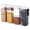 image:imageNeoflam Smart Seal 6pc Patent Airtight Kitchen Pantry CanisterOrganizer Clear Plastic Container amp Simple Twist Lids 100 Leak Proof Dishwasher Safe BPA Free Dry Food Storage Set WhiteWhite Lid