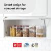 image:imageNeoflam Smart Seal 6pc Patent Airtight Kitchen Pantry CanisterOrganizer Clear Plastic Container amp Simple Twist Lids 100 Leak Proof Dishwasher Safe BPA Free Dry Food Storage Set WhiteWhite Lid