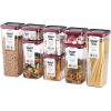 image:imageNeoflam Smart Seal 6pc Patent Airtight Kitchen Pantry CanisterOrganizer Clear Plastic Container amp Simple Twist Lids 100 Leak Proof Dishwasher Safe BPA Free Dry Food Storage Set WhiteBlackRed Lid