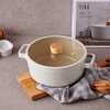 image:imageFIKA Kitchen Nonstick 4Piece Cookware Pot Set with Lid Healthy Cooking NonStick Ceramic Coating Stockpot Saucepan Induction Compatible Kitchenware Made in Korea 2 SET