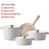 image:imageNEOFLAM FIKA 7 pieces Kitchen Essential Cookware Pan and Pot with Glass Lid Set Nonstick Ceramic Coating Skillet Casserole Induction Made in Korea
