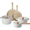 image:imageNEOFLAM FIKA 8Piece Home Kitchen Essential Cookware Pot and Pan Set with Lid Nonstick Ceramic Coating Induction Made in Korea5 SET