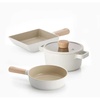 image:imageNeoflam FIKA 4Piece Home Kitchen Essential Mini Cookware Pan and Pot Set with Lid Nonstick Ceramic Coating Induction Made in Korea