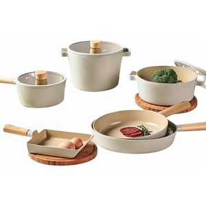 image:imageNEOFLAM FIKA 9Piece Kitchen Essential Cookware Set with Lids Induction Nonstick Ceramic Coating Pot Pan Tamagoyaki Skillet Made in Korea 6 SET