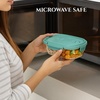 image:imageNeoflam 12Pieces Airtight Kitchen Storage with Lid Oval Bento Glass Food Container with Vent Microwave Meal Prep Canister Dishwasher and Oven Safe 39oz  12 Liter  48 cups37oz