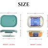 image:imageNeoflam 12Pieces Airtight Kitchen Storage with Lid Oval Bento Glass Food Container with Vent Microwave Meal Prep Canister Dishwasher and Oven Safe 39oz  12 Liter  48 cupsSet