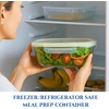 image:imageNeoflam 12Pieces Airtight Kitchen Storage with Lid Oval Bento Glass Food Container with Vent Microwave Meal Prep Canister Dishwasher and Oven Safe 39oz  12 Liter  48 cups39oz