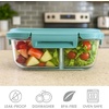 image:imageNeoflam 12Pieces Airtight Kitchen Storage with Lid Oval Bento Glass Food Container with Vent Microwave Meal Prep Canister Dishwasher and Oven Safe 39oz  12 Liter  48 cups37oz