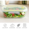image:imageNeoflam 12Pieces Airtight Kitchen Storage with Lid Oval Bento Glass Food Container with Vent Microwave Meal Prep Canister Dishwasher and Oven Safe 39oz  12 Liter  48 cups39oz