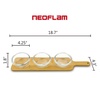 image:imageNeoflam Mini Round 676oz Glass Pinch Pref Bowl Set of 3 with Bamboo Board Tray Food Storage Durable MultiPurpose Serving and Storage Solution