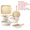 image:imageFIKA Kitchen Essential 8Piece Cookware Set Nonstick Ceramic Coating Pan BBQ Grill Pot with Lid Induction Made in Korea