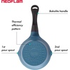 image:imageNeoflam 1qt Saucepan Butter Warmer Milk BoilingMelting Pot Ecolon Healthy Ceramic Nonstick Coating PFOAfree 2 Pour Spouts Dishwasher Safe Blue