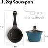 image:imageNeoflam 1qt Saucepan Butter Warmer Milk BoilingMelting Pot Ecolon Healthy Ceramic Nonstick Coating PFOAfree 2 Pour Spouts Dishwasher Safe Blue