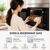 image:imageNeoflam 2 Compartment Glass Food Container Set of 2 with Airtight Lid  Divided Reusable Meal Storage Box Microwave Oven amp Dishwasher Safe 34 oz 1 Liter 43 cups21 ounces