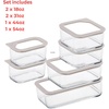 image:imageNeoflam 6 Set FIKA One Borosilicate Glass Food Container with Lid Microwave Oven Dishwasher Safe Stylish Home Deco Modern Kitchen Storage SETAssorted 6Pack