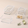 image:imageNeoflam 6 Set FIKA One Borosilicate Glass Food Container with Lid Microwave Oven Dishwasher Safe Stylish Home Deco Modern Kitchen Storage SETAssorted 6Pack
